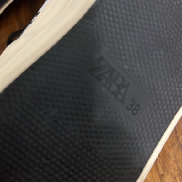 Zara Sneakers Stars Checkered Black and ivory high size 38 or 7 to 7.5 nwt - Picture 16 of 16